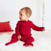 Footie, Scarlet Red - Footie Pajamas - 2