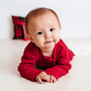 Footie, Scarlet Red - Footie Pajamas - 3
