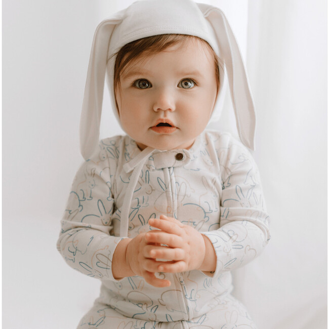 Bonnet Hat With Ears, Ivory