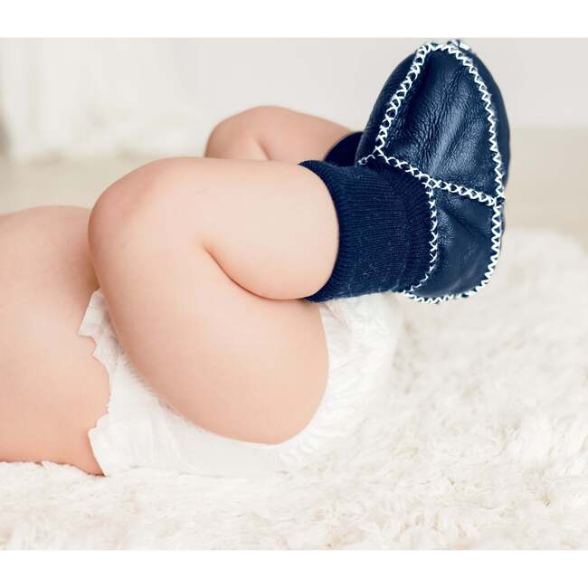 Cozy Booties, Navy - Booties - 2