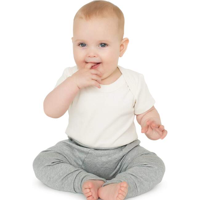 Basics Lap Shoulder Bodysuit, Ivory - Onesies - 2