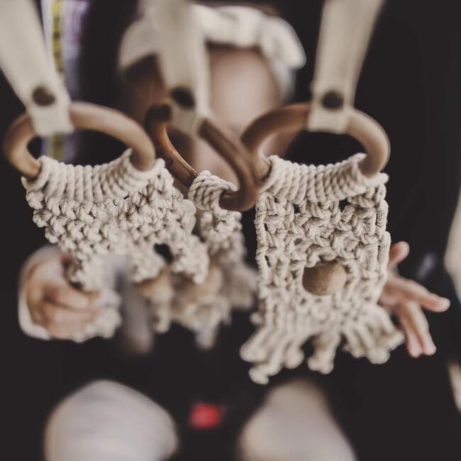 All-In-One Toy, Macrame Mesh & Bead - Stroller Accessories - 2