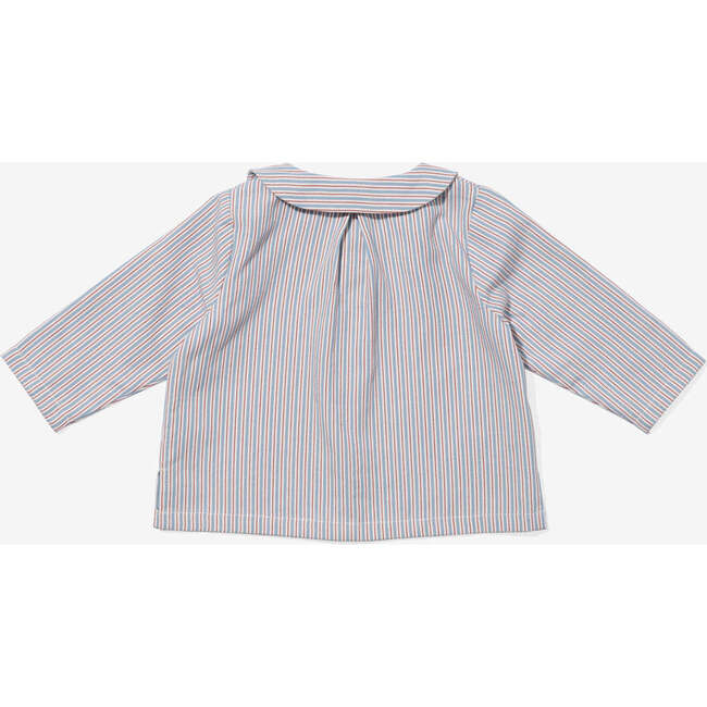 Jefferson Baby Shirt, Indigo Linen Stripe - Button Downs - 2