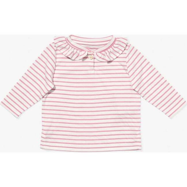 Hen Baby Shirt, Rose Mini Stripe