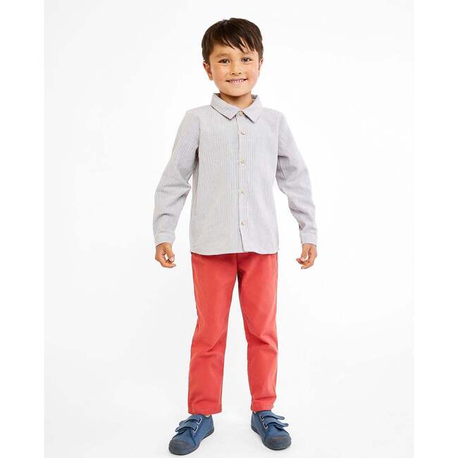 Jeffie Shirt, Indigo Linen Stripe - Shirts - 5