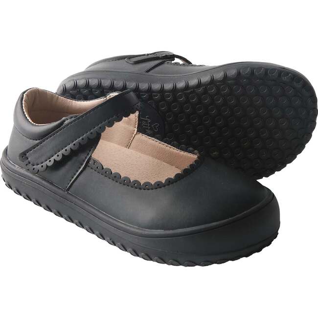 Back To School Scalloped Sally Mary Jane, Black