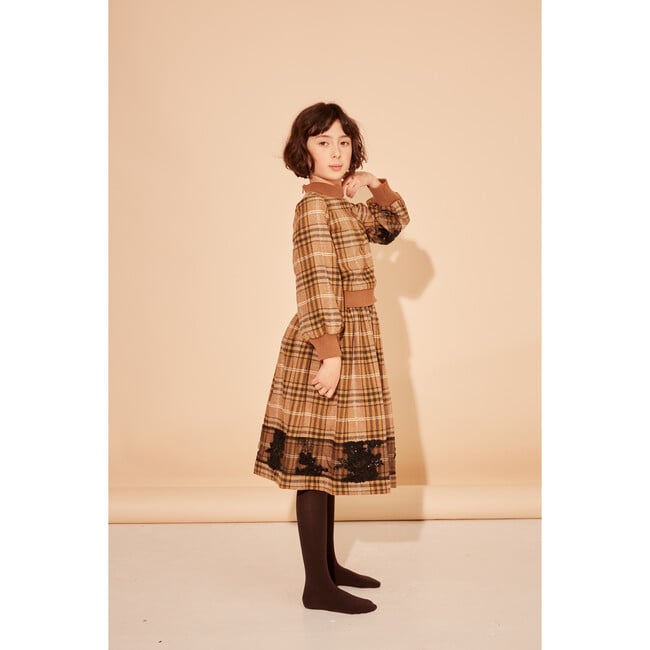 In A Roundabout Way Skirt, Nut Brown Check