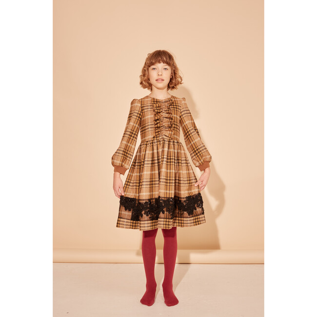 It Just So Happens Dress, Nut Brown Check