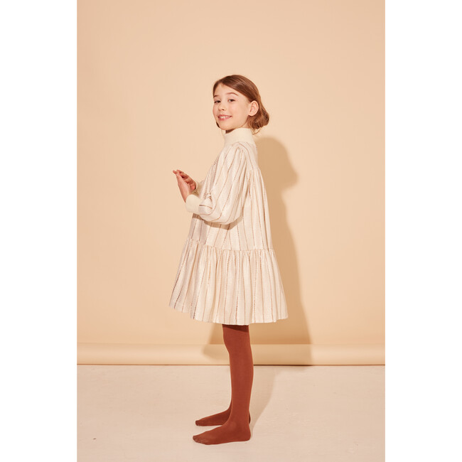 Word Of Mouth Dress, Cats Coat White With Gold - Dresses - 2