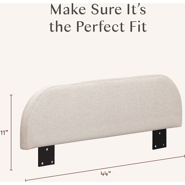 Upholstered Twin/Full Bed Guardrail in Performance Beach Eco-Weave - Guard Rails - 4