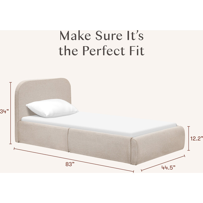 Nara Twin Bed in Performance Beach Eco-Weave - Beds - 4
