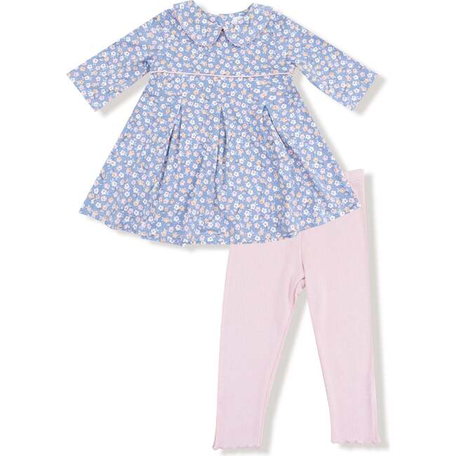 Box Pleat Dress  & Leggings Country Calico