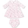 Box Pleat Dress & Diaper Cover, Ogee Lace Floral Ogee Lace Floral - Dresses - 1 - thumbnail