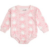 Coquette Ghost Halloween Long Sleeve Romper, Pink - Rompers - 1 - thumbnail