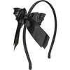 Glitter Bat Halloween Coquette Bow Headband, Black - Headbands - 1 - thumbnail