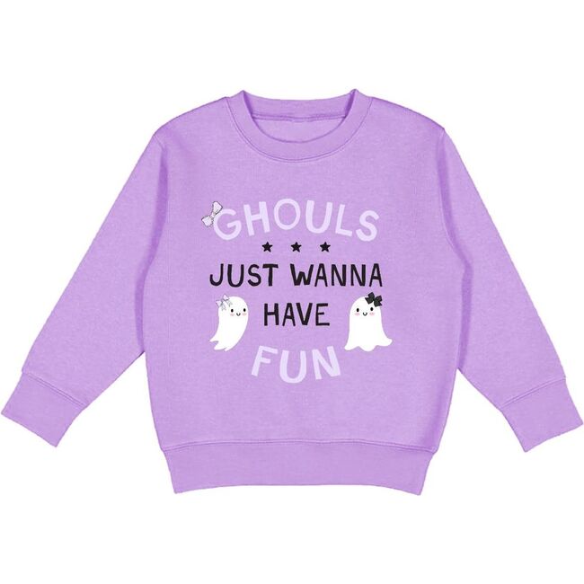 Ghouls Just Wanna Have Fun Halloween Sweatshirt, Lavender