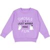 Ghouls Just Wanna Have Fun Halloween Sweatshirt, Lavender - Sweatshirts - 1 - thumbnail