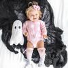 Coquette Tulle Ghost Bow Halloween Baby Headband, Multi - Headbands - 2