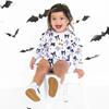 Glitter Bat Halloween Coquette Bow Baby Headband, Black - Headbands - 2