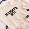 Mummy's Boy Halloween Long Sleeve Romper, Natural - Rompers - 4