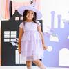 Lilac Star and Moon Halloween Short Sleeve Tutu Dress, Lilac - Dresses - 2
