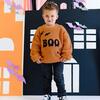 Boo Drip Halloween Knit Sweater, Orange - Sweatshirts - 2