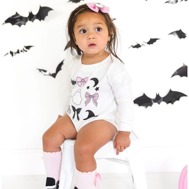 Coquette Tulle Ghost Bow Halloween Baby Headband, Multi - Headbands - 4