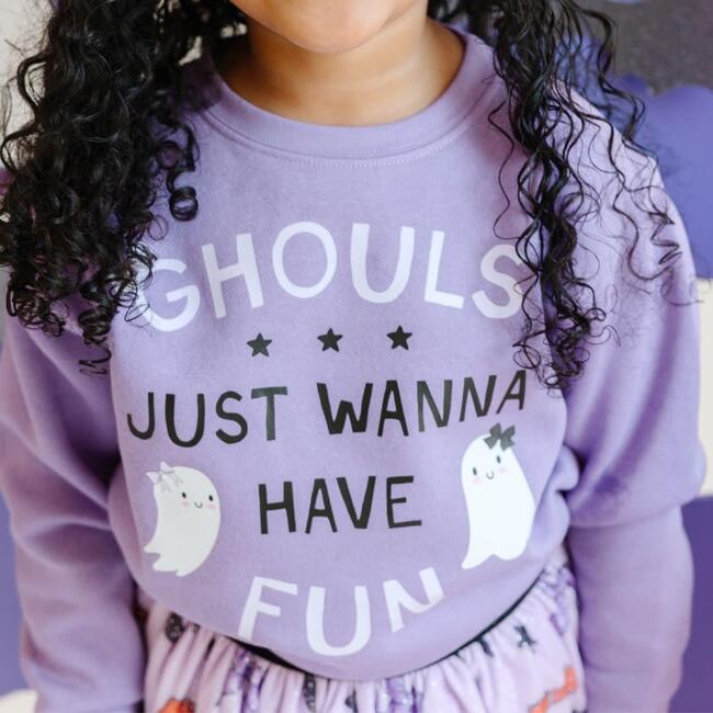 Ghouls Just Wanna Have Fun Halloween Sweatshirt, Lavender - Sweatshirts - 3