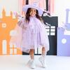 Lilac Star and Moon Halloween Short Sleeve Tutu Dress, Lilac - Dresses - 3