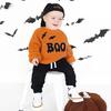 Boo Drip Halloween Knit Sweater, Orange - Sweatshirts - 4