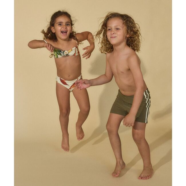 Mini Swim Trunk, Khaki - Swim Trunks - 2