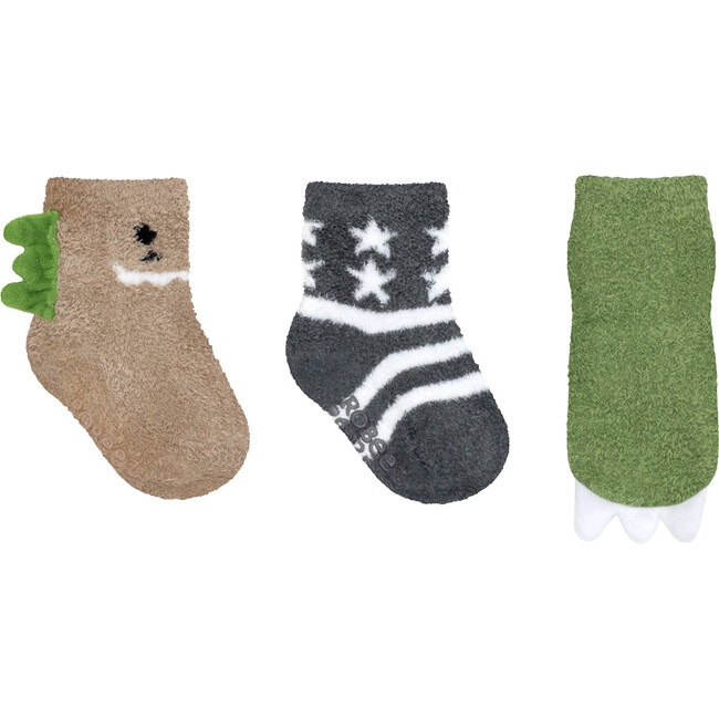 Babysaurus Tan Cozy 3pk Infant Hosiery
