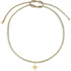 Gold Lurex Cord Necklace with Star Compass - Necklaces - 1 - thumbnail