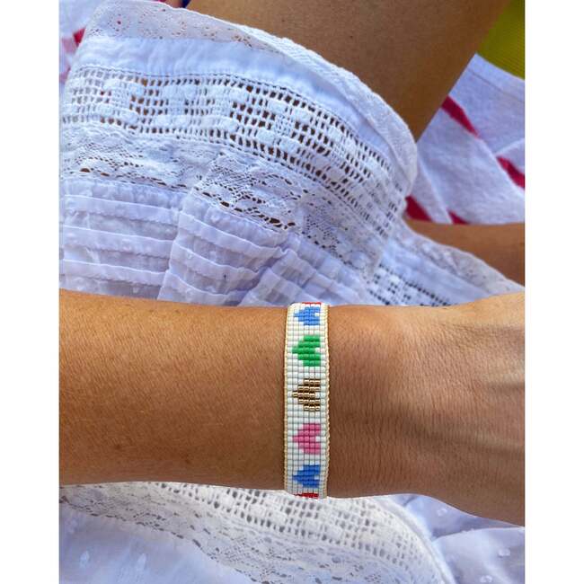 Rainbow Hearts Beaded Bracelet - Bracelets - 2