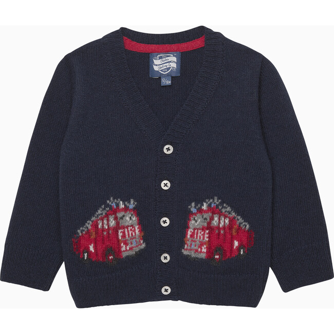 Fire Engine Cardigan, Navy