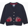 Fire Engine Cardigan, Navy - Cardigans - 1 - thumbnail