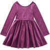 Velour Ballet Dress, Cosmic Berry - Dresses - 1 - thumbnail