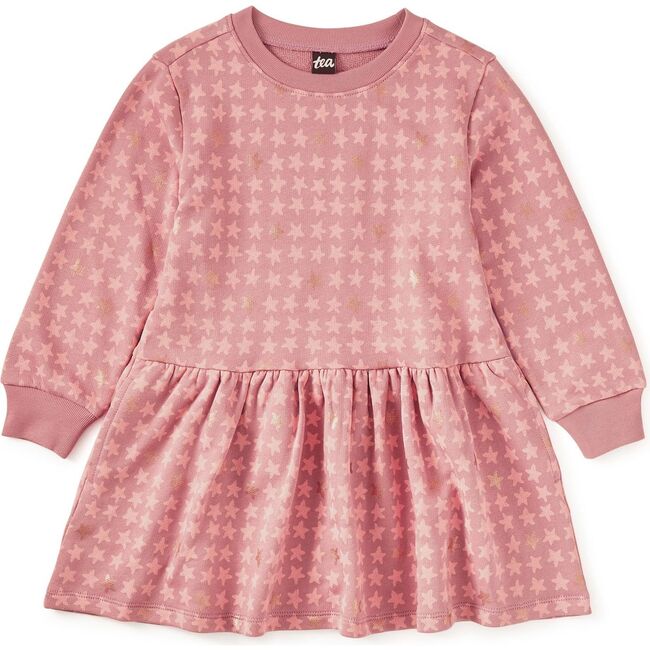 NEW French Terry Dress, Metallic Stars