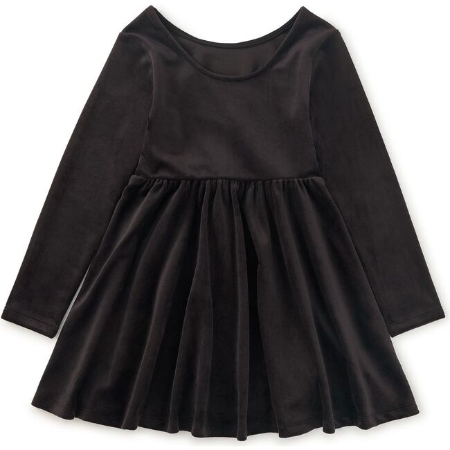 Velour Ballet Dress, Jet Black - Dresses - 2