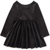 Velour Ballet Dress, Jet Black - Dresses - 2