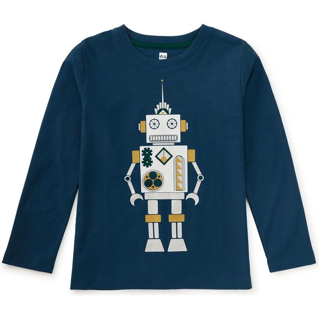 Metallic Robot Graphic Tee, Ink