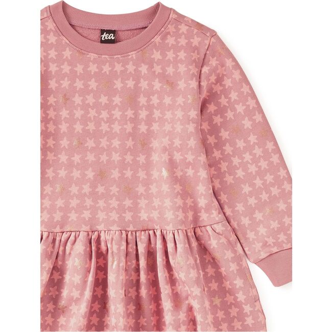 NEW French Terry Dress, Metallic Stars - Dresses - 2