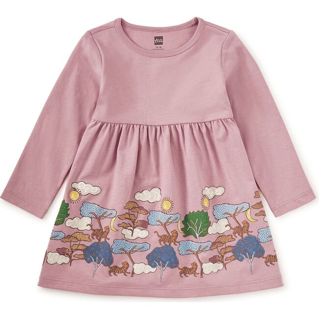 Tiger Story Skirted Dress, Hydrangea - Dresses - 3