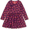 Long Sleeve Wrap Neck Dress, Simple Chrysanthemums - Dresses - 1 - thumbnail