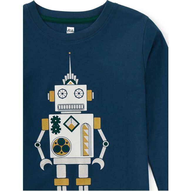 Metallic Robot Graphic Tee, Ink - T-Shirts - 2