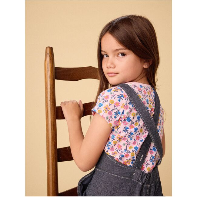 Wide Leg Denim-Like Overalls, Indigo - Overalls - 4
