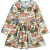 Long Sleeve Wrap Neck Dress, Sun & Moon Folktale - Dresses - 1 - thumbnail