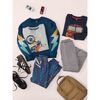 Motor Bike Graphic Tee, LIGHT GREY HEATHER - T-Shirts - 5