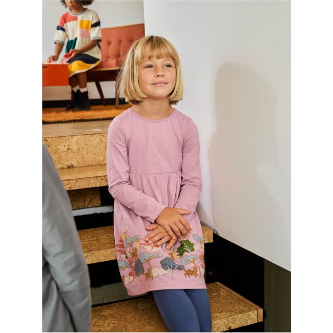 Tiger Story Skirted Dress, Hydrangea - Dresses - 6