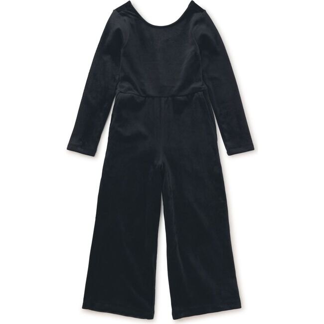 Just for Kicks Velour Jumpsuit, Jet Black